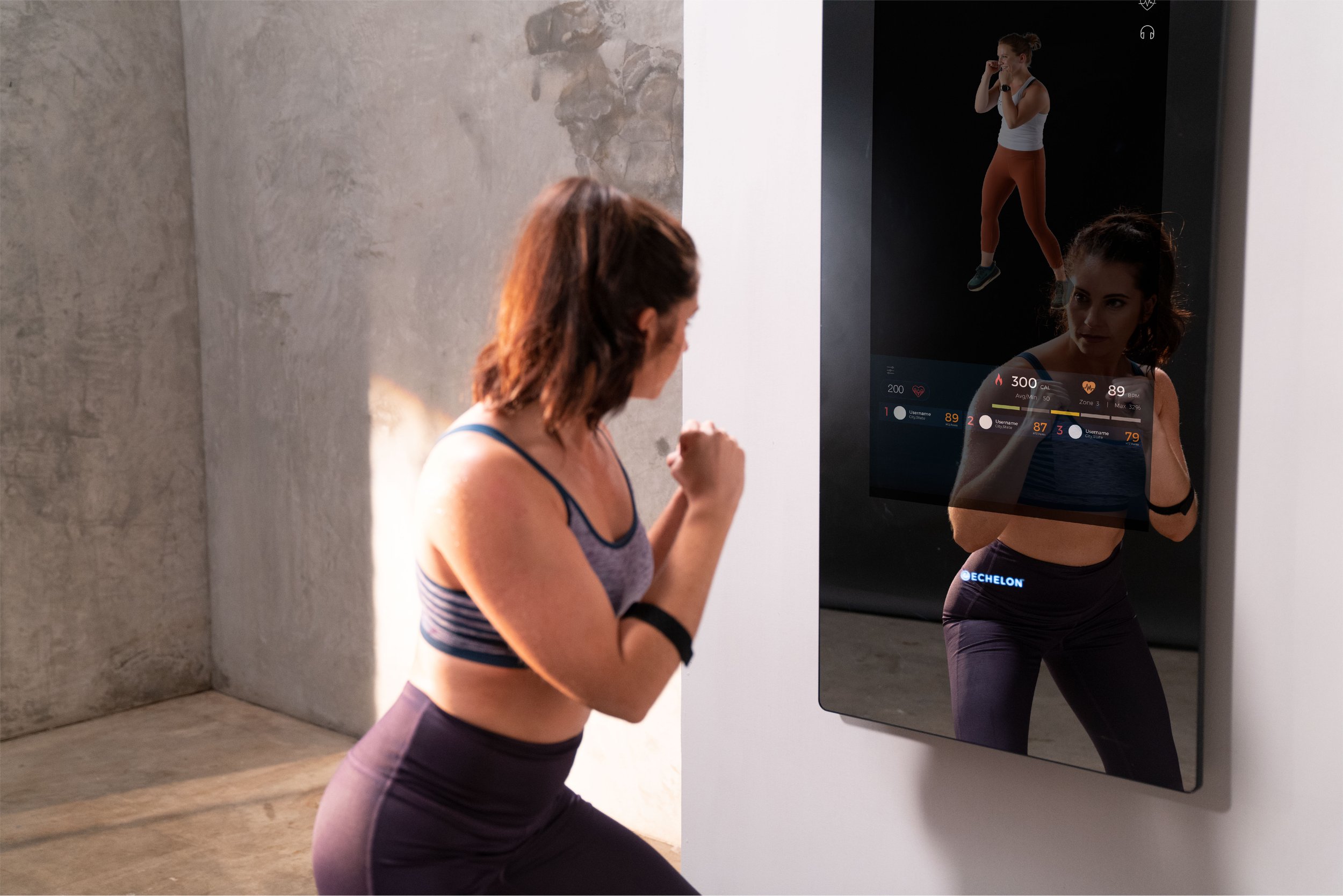 Immersive training by Echelon with the Touch 50 Smart Mirror a future proof training partner. FitHire Fitness and Gym Equipment Sales Hire Servicing and Installation